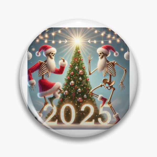 Artikelvorschau, Festlicher Weihnachts-Skeletttanz zur Begrüßung des Jahres 2025 entworfen und verkauft von dchom.