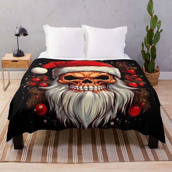 Item preview, Gothic Santa skull Christmas gift designed and sold by DrawHandArt.