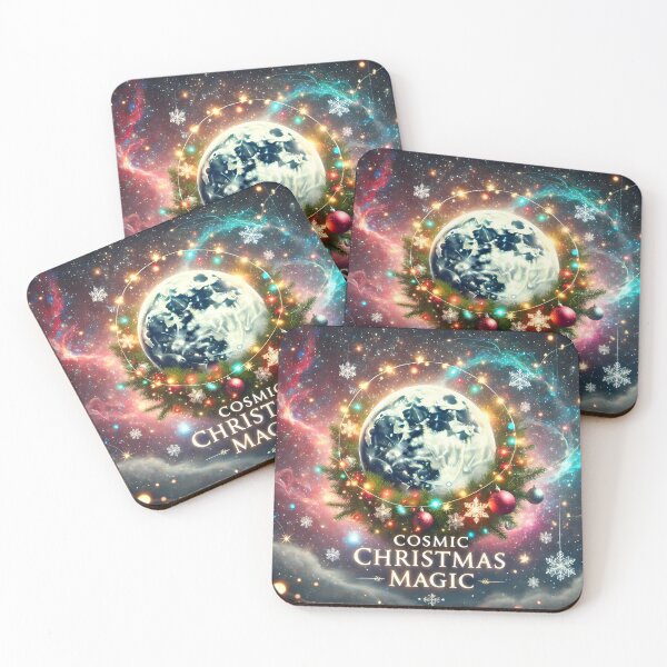 Item preview, "Cosmic Christmas with a glowing moon." designed and sold by OrbitOdyssey.