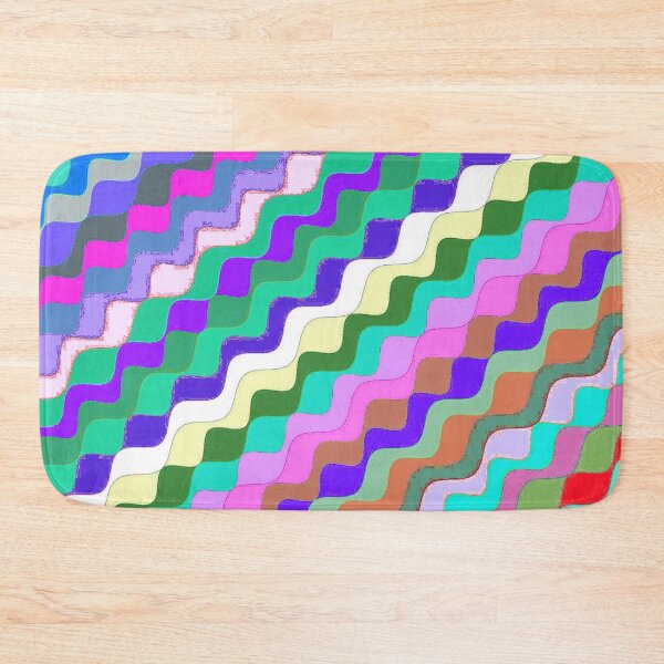 Aperçu de l'œuvre Ondes fractales angulaires multicolores abstraites 18 créée et vendue par SXW Designs.