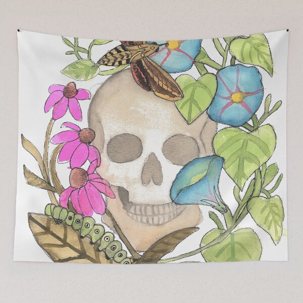 Item preview, Memento Mori: Hummingbird Moth & Morning Glory designed and sold by AshleyCWalker.