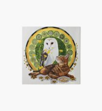 The Owl and the Pussycat Find Peace Art Board