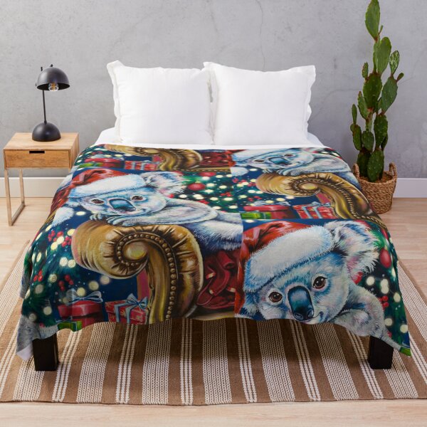 Item preview, Christmas - Santa Koala Bear On A Sofa designed and sold by CanvasCarousel.