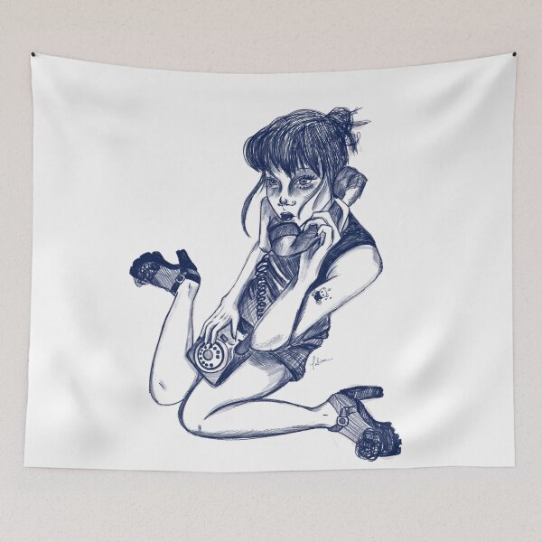 Item preview, Girl on the phone designed and sold by tobetash.