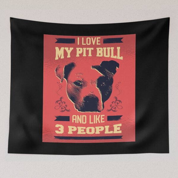 Item preview, I Love My Pit Bull and like 3 people Funny Dog Lover Quote Design designed and sold by DrawHandArt.