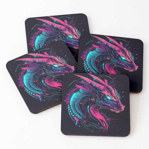 Item preview, Cyberpunk Dragon designed and sold by NicolasGlowArt.