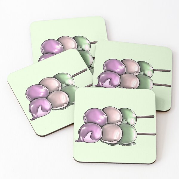 Item preview, Fondo verde Lindo Sakura japonés Observando Hanami Dango designed and sold by MptR.