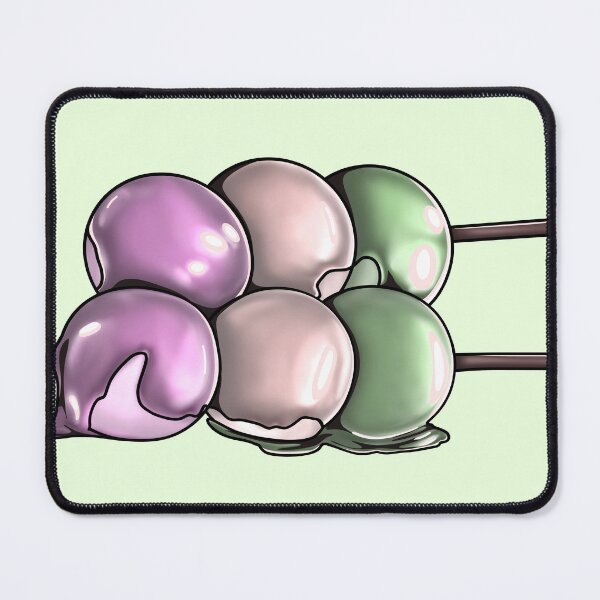 Item preview, Green Background Cute Japanese Sakura Viewing Hanami Dango designed and sold by MptR.