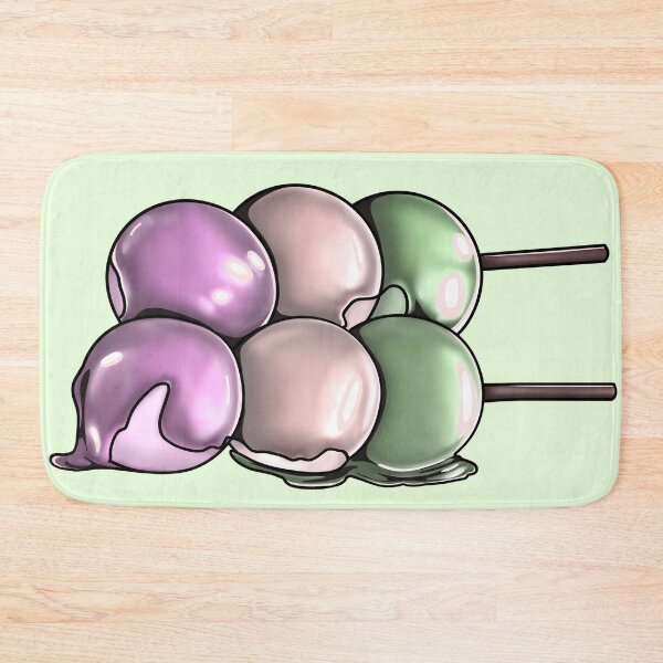 Item preview, Green Background Cute Japanese Sakura Viewing Hanami Dango designed and sold by MptR.