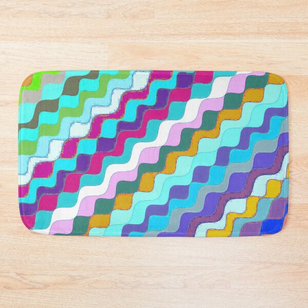 Aperçu de l'œuvre Ondes fractales angulaires multicolores abstraites 19 créée et vendue par SXW Designs.