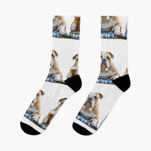 Item preview, Bulldog dog with beer in hand, funny bite designed and sold by Dan9010.