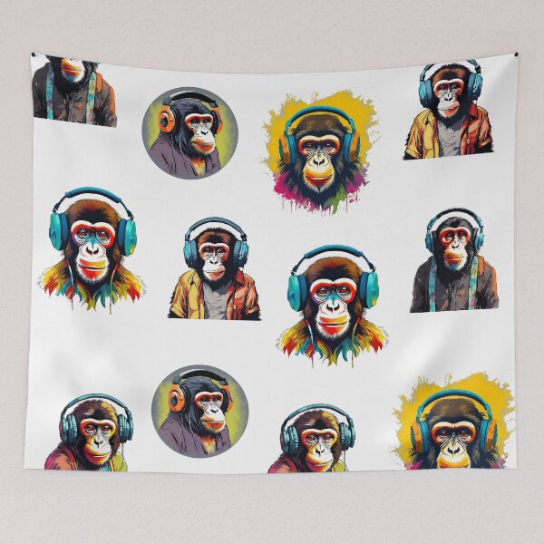 Item preview, Monkey Melodies Pattern 1 designed and sold by Tom-Johnson.