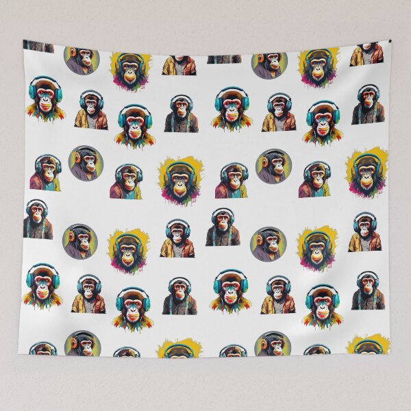 Item preview, Monkey Melodies Pattern 2 designed and sold by Tom-Johnson.