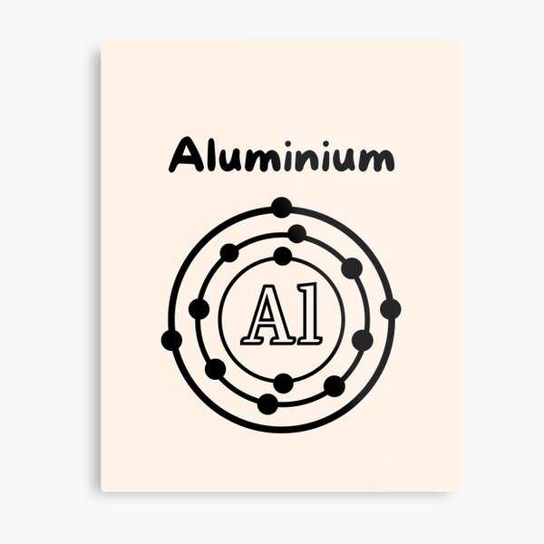 Aperçu de l'œuvre Numéro atomique de l'aluminium 13 Tableau périodique Configuration électronique de l'aluminium Chimie créée et vendue par Surabhi Jain.