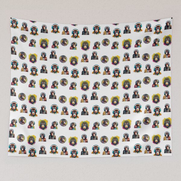 Item preview, Monkey Melodies Pattern 3 designed and sold by Tom-Johnson.