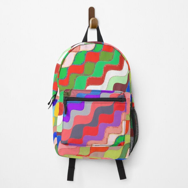 Aperçu de l'œuvre Ondes fractales angulaires multicolores abstraites 20 créée et vendue par SXW Designs.