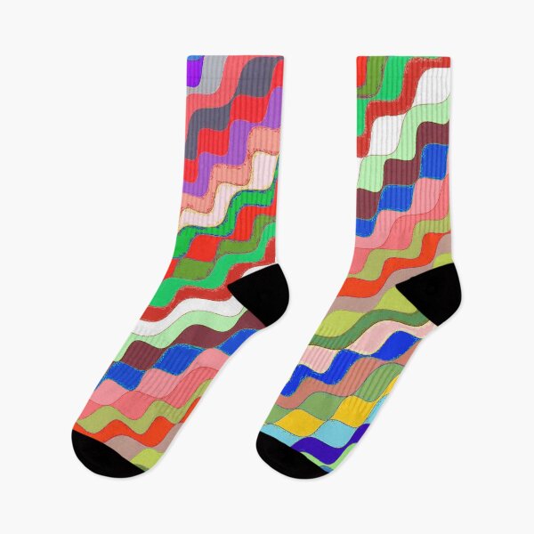 Aperçu de l'œuvre Ondes fractales angulaires multicolores abstraites 20 créée et vendue par SXW Designs.