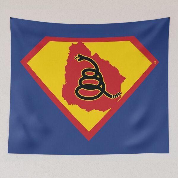 Item preview, URUGUAY - Freedom Is The Superpower - Modern Gadsden Snake Flag - Dont Tread On Me SUPERHERO design designed and sold by pelagio.