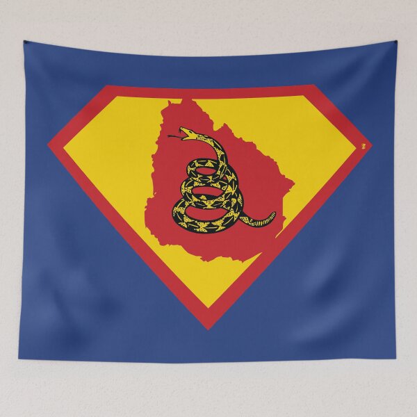 Item preview, URUGUAY - Freedom Is The Superpower - Gadsden Snake Flag - Dont Tread On Me SUPERHERO design designed and sold by pelagio.