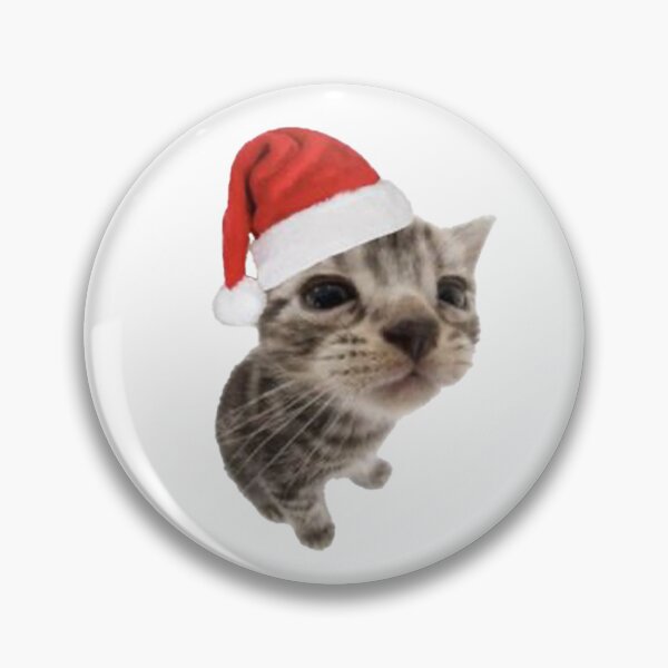 Item preview, DIVERTIDA PEGATINA DE NAVIDAD CON GATO Y SOMBRERO DE PAPÁ NOEL designed and sold by The Kiwi Store.