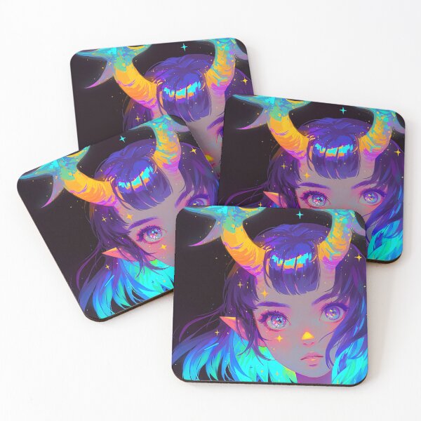 Item preview, Elf Demon With Horns Anime Girl designed and sold by bubblegoth.