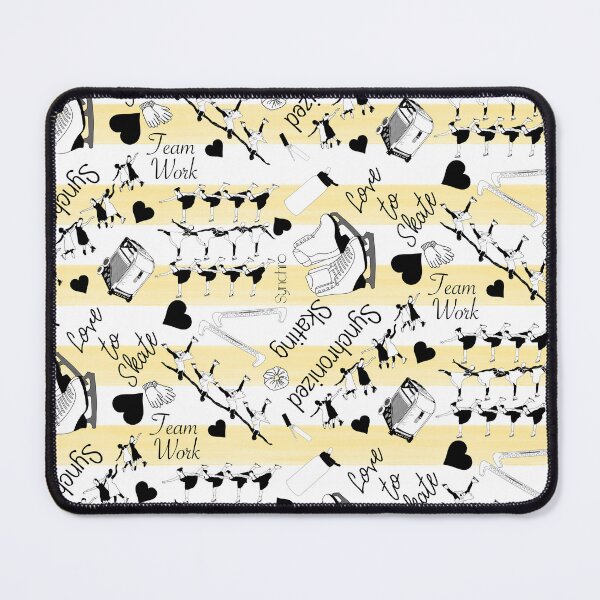 Item preview, Synchronized Skating Black and White, Striped Design on Yellow designed and sold by Purposely Designed.