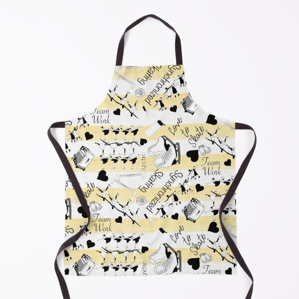 Item preview, Synchronized Skating Black and White, Striped Design on Yellow designed and sold by PD-Skating.