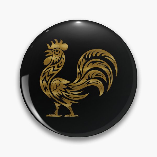 Item preview, The Rooster - Chinese Zodiac - Tribal Gold designed and sold by TrippyOutfitter.