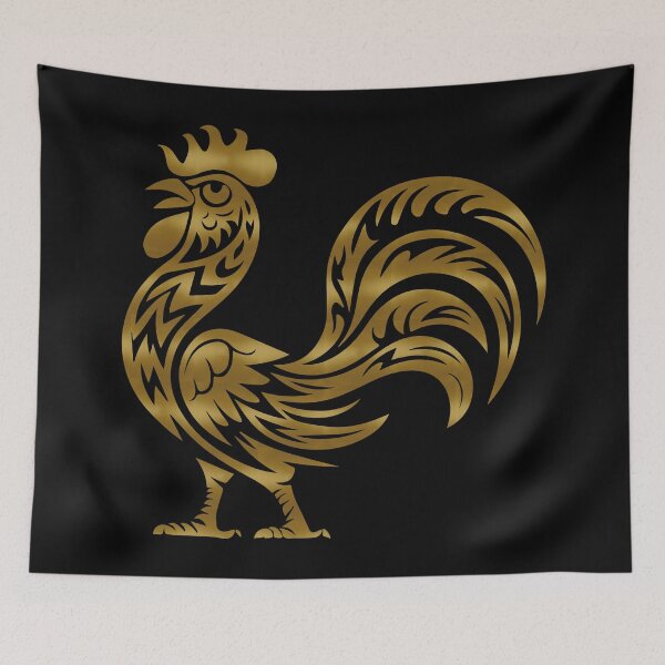 Item preview, The Rooster - Chinese Zodiac - Tribal Gold designed and sold by TrippyOutfitter.