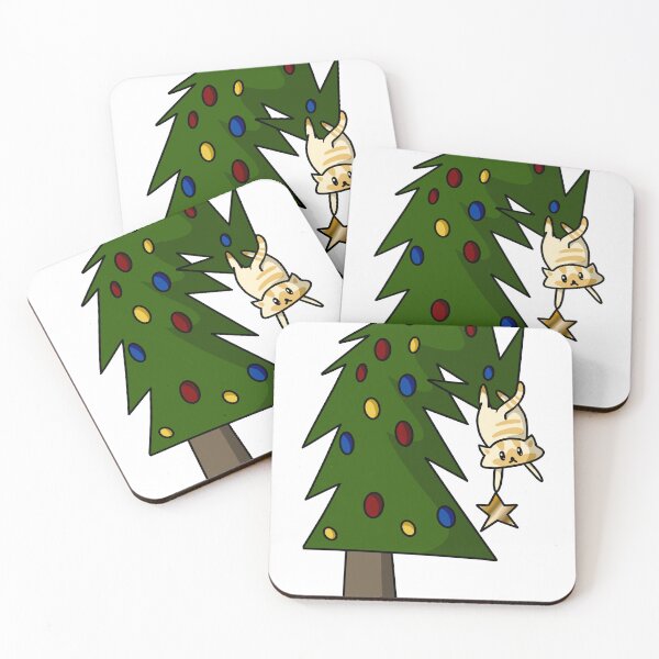 Item preview, Festive Feline: Mischievous Cat Stealing Christmas Tree Star designed and sold by MptR.