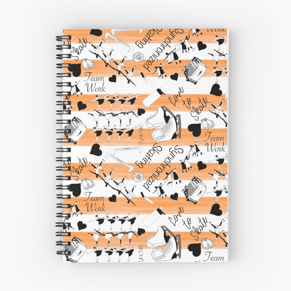 Item preview, Synchronized Skating Black and White, Striped Design on Orange designed and sold by Purposely Designed.