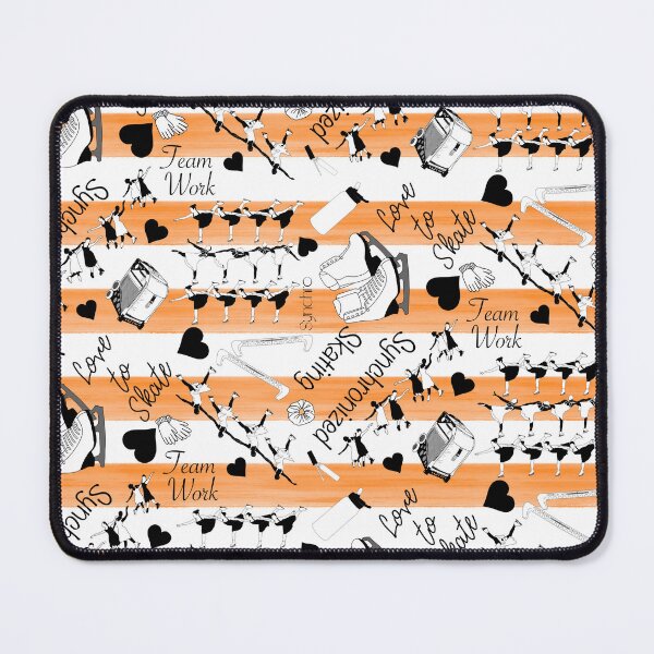 Item preview, Synchronized Skating Black and White, Striped Design on Orange designed and sold by PD-Skating.