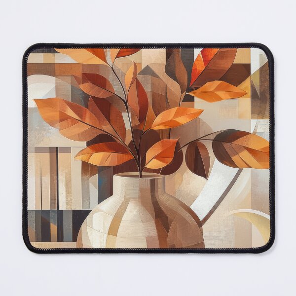 Item preview, Earthy Elegance: Abstract Leaves in a Vase designed and sold by MargaretWiktor.