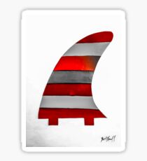 Salty surf fin Sticker