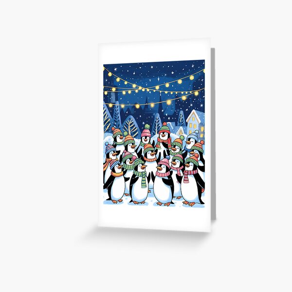 Artikel-Vorschau von Pinguinchor singt Weihnachtslieder im Schnee, designt und verkauft von McVrax.