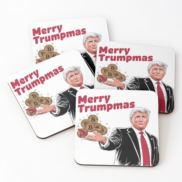 Item preview, Merry Trumpmas - Trump and Bitcoin Festive Parody designed and sold by liligo-art.