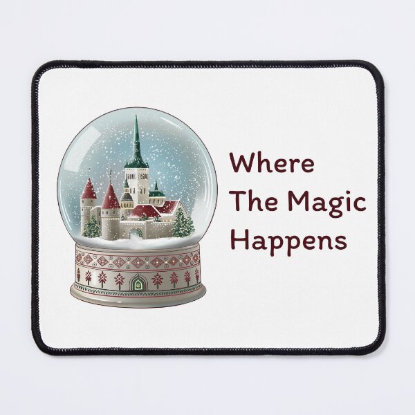 Item preview, Where The Magic Happens | Snow Globe | Medieval Magic City designed and sold by OndeArt.