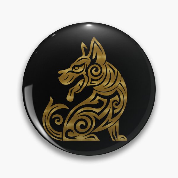 Item preview, The Dog - Chinese Zodiac - Tribal Gold designed and sold by TrippyOutfitter.