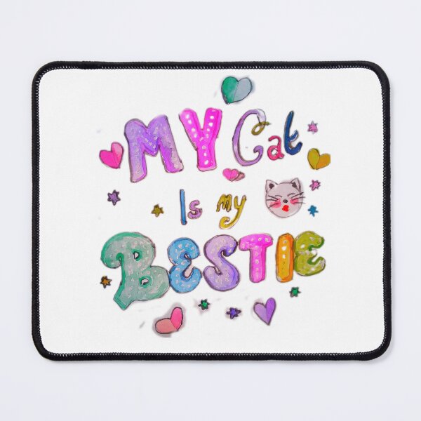 Item preview, My cat is my bestie typography colorful text design  designed and sold by happiartworks .