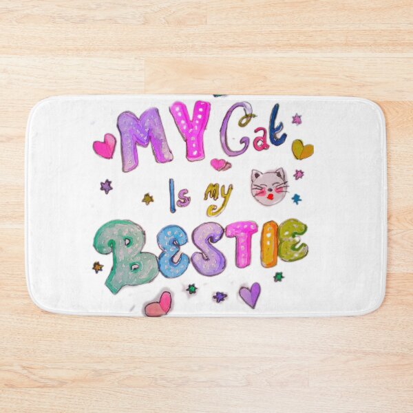 Item preview, My cat is my bestie typography colorful text design  designed and sold by happiartworks .