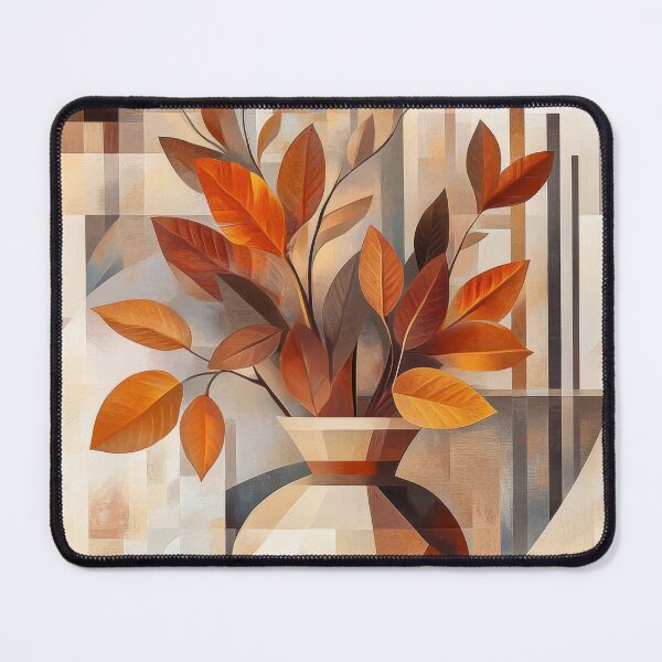Item preview, Earthy Elegance: Abstract Leaves in a Vase designed and sold by MargaretWiktor.