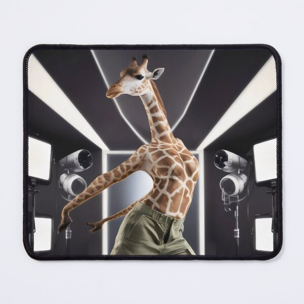 Item preview, Dancing giraffe in a photo studio. designed and sold by MyHappyArtShop.