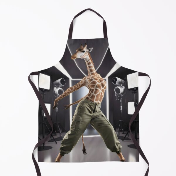 Item preview, Dancing giraffe in a photo studio. designed and sold by MyHappyArtShop.