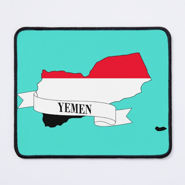 Item preview, Yemen flag map designed and sold by visual adventures.