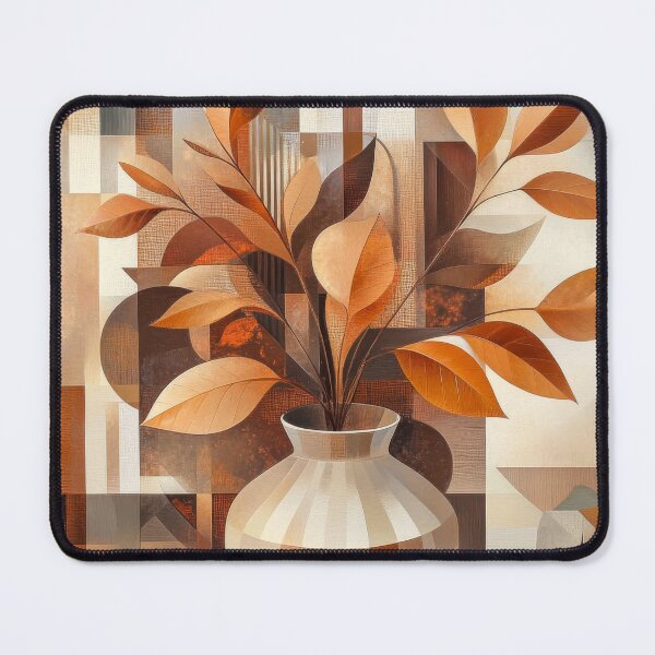 Item preview, Earthy Elegance: Abstract Leaves in a Vase designed and sold by MargaretWiktor.