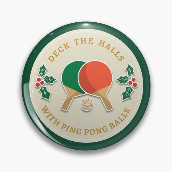 Item preview, Deck the Halls With Ping Pong Balls Festive Table Tennis  designed and sold by The Junto Shop.