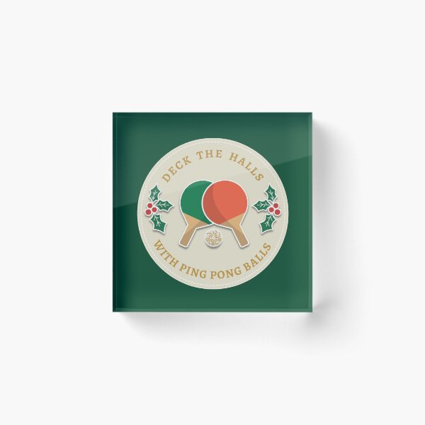 Item preview, Deck the Halls With Ping Pong Balls Festive Table Tennis  designed and sold by The Junto Shop.
