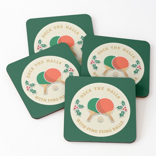 Item preview, Deck the Halls With Ping Pong Balls Festive Table Tennis  designed and sold by The Junto Shop.