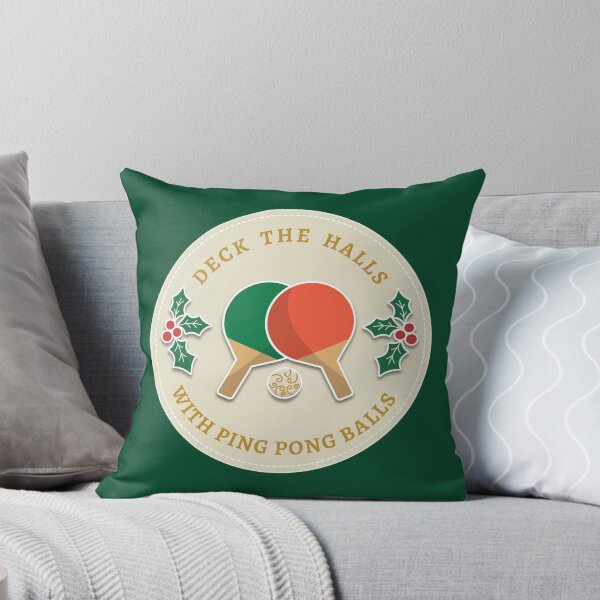 Item preview, Deck the Halls With Ping Pong Balls Festive Table Tennis  designed and sold by The Junto Shop.