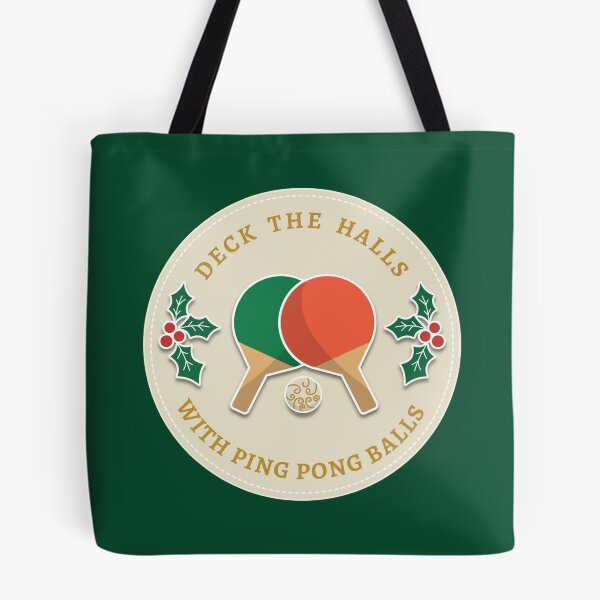 Item preview, Deck the Halls With Ping Pong Balls Festive Table Tennis  designed and sold by The Junto Shop.